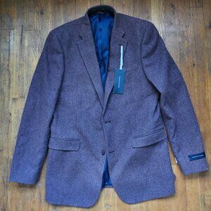 Tommy Hilfiger Trevor jacket sport suit coat Wine Tan Brown 40 Long $350 NWT